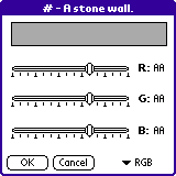 color slider selector