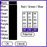 assigning colors to color names