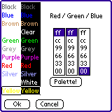 assigned colors to color names